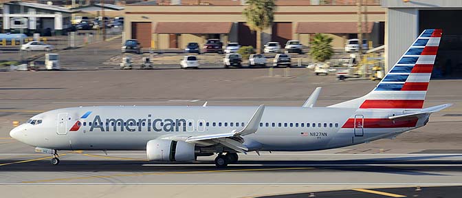 American Boeing 737-823 N827NN, Phoenix Sky Harbor, March 10, 2015
